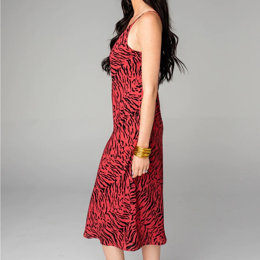BuddyLove Tiff Midi Slip Dress in Tigers Blood SZ XS EUC - Picture 2 of 7